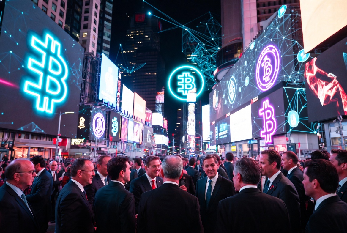 Heads of state, blockchain pioneers, and investors at the Washington Elite Investment Summit & Gala in Times Square during Blockchain Week - UNGA Edition